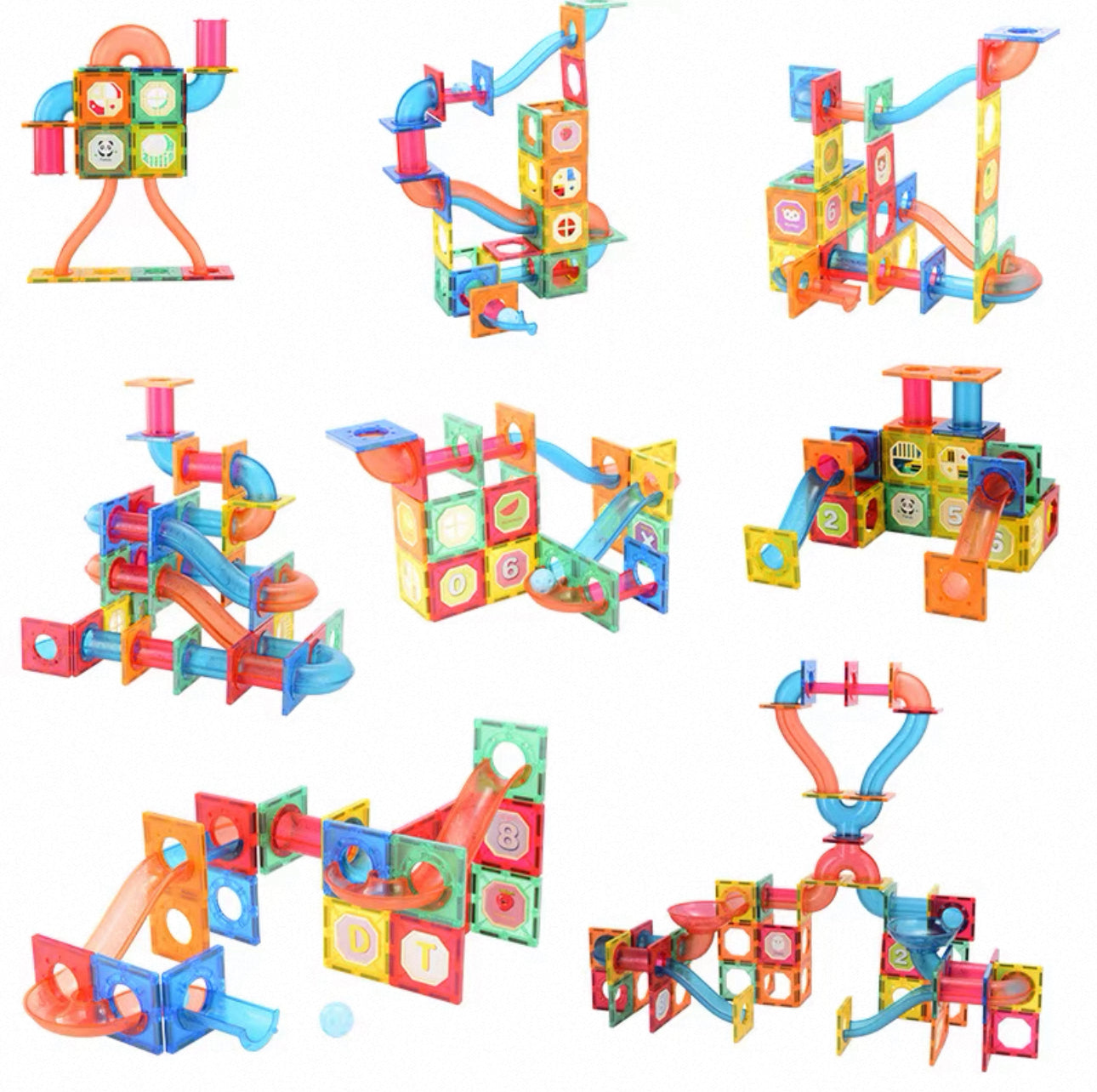 Magnetic tiles mágneses golyó palya 118db
