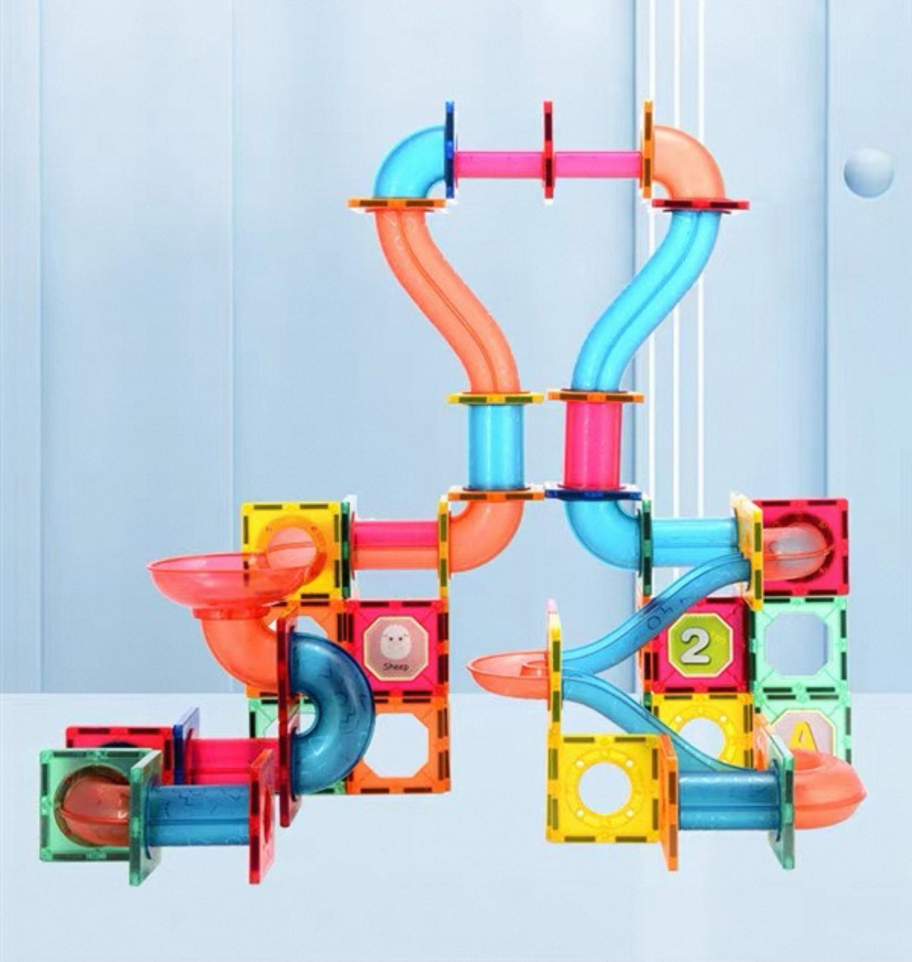 Magnetic tiles mágneses golyó palya 118db