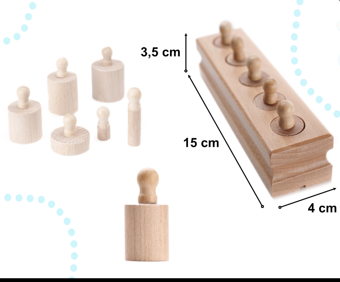 Montessori fa henger súlyok játék