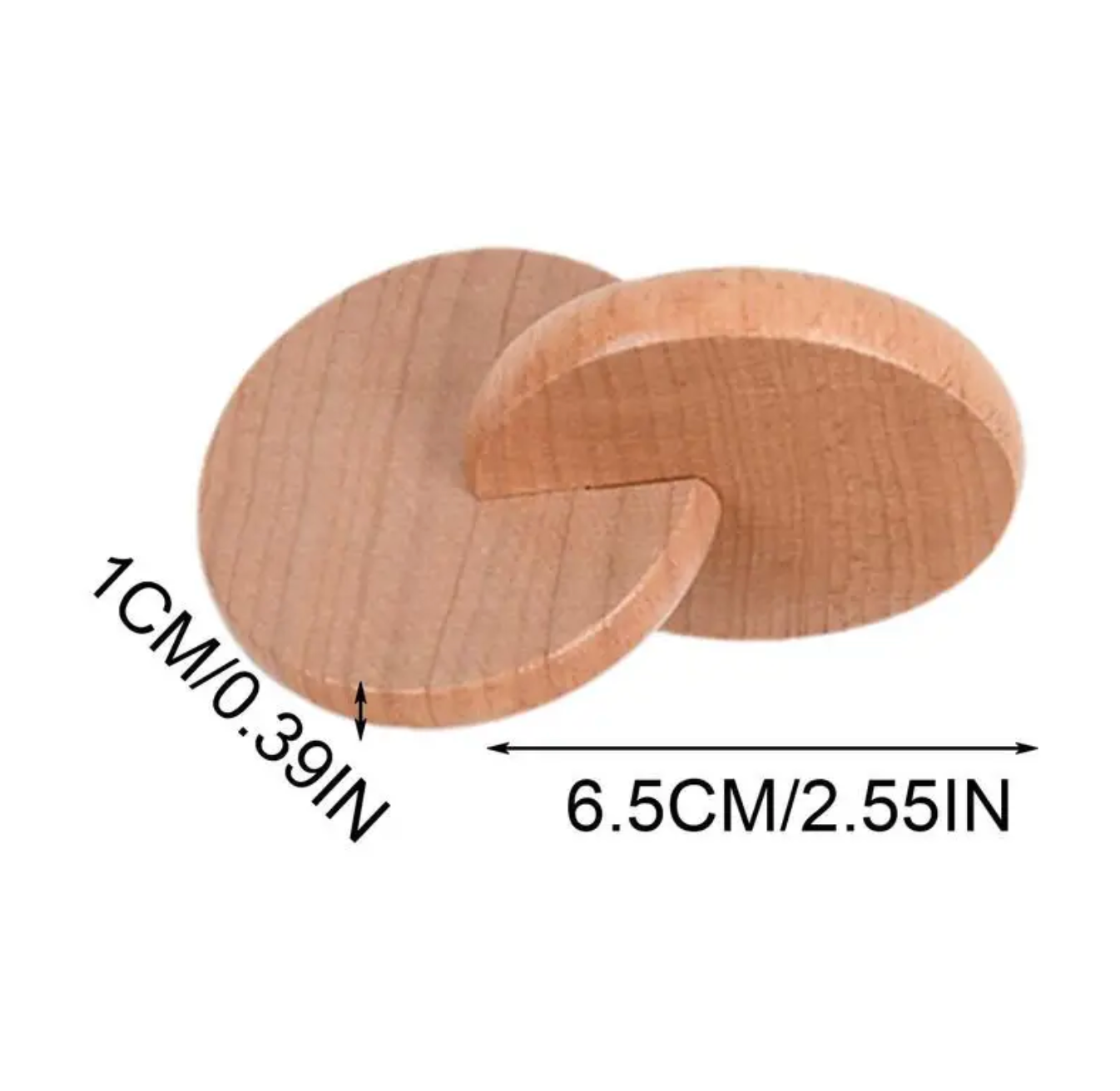 Montessori két fa korong- interlocking discs