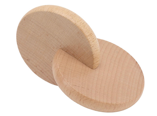 Montessori két fa korong- interlocking discs