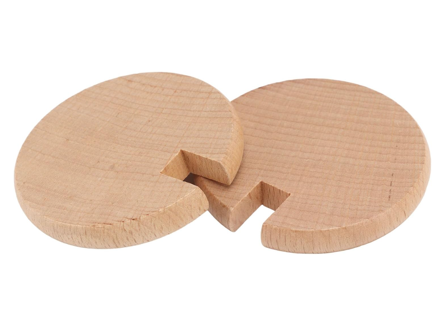 Montessori két fa korong- interlocking discs