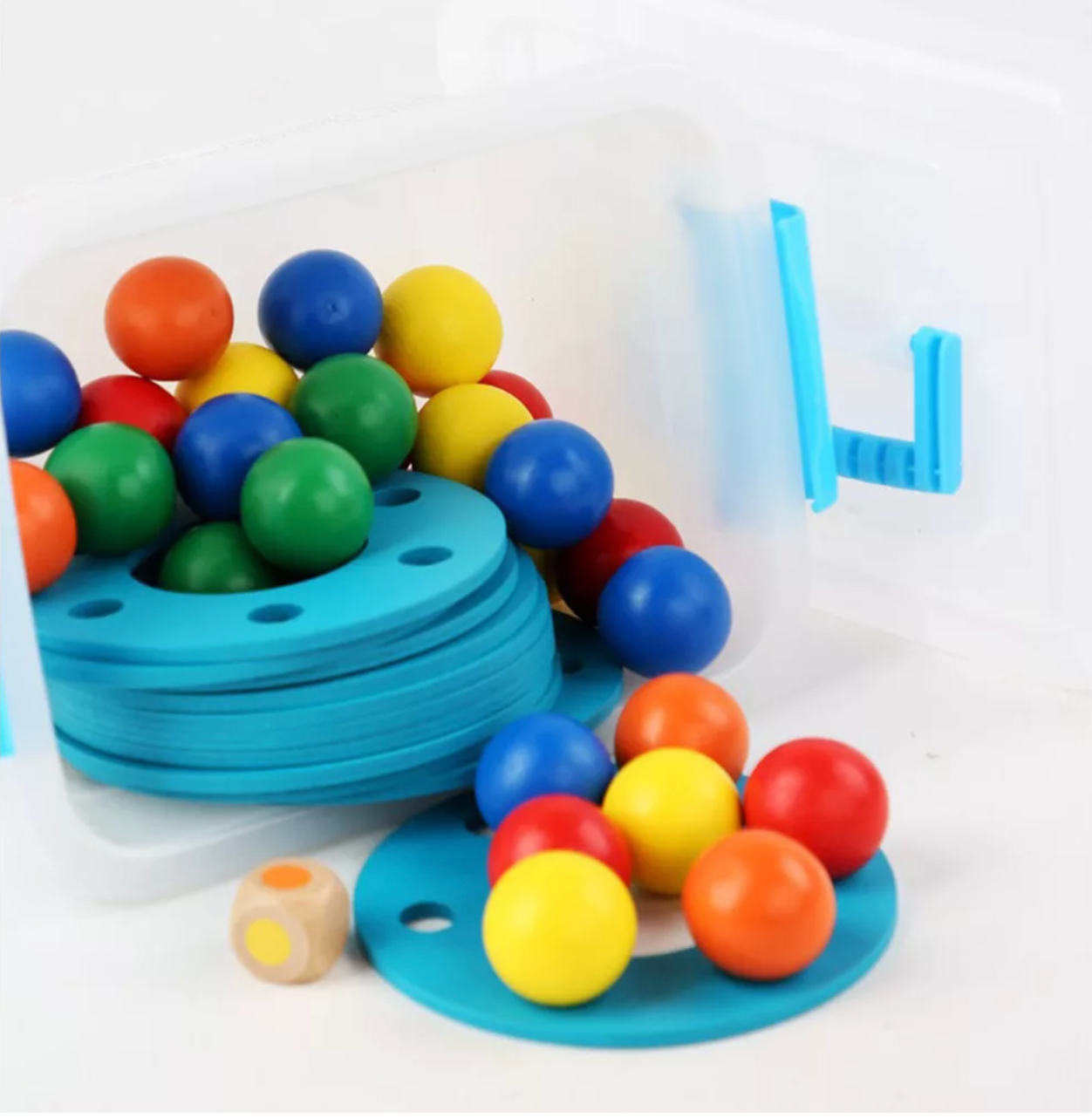 Szivárvány labda torony fa játék