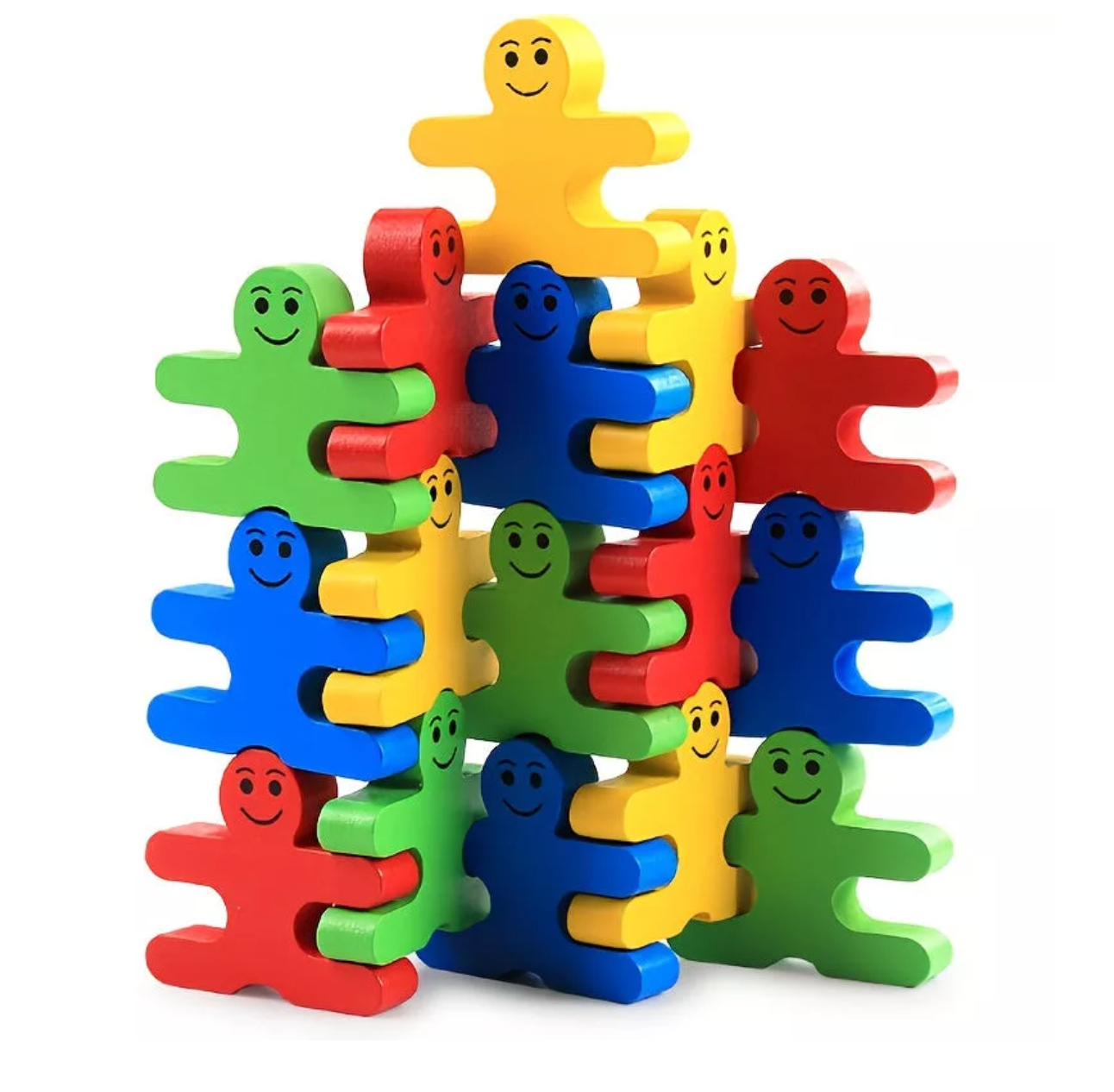 Készségfejlesztő fa egyensúlyozó kockák