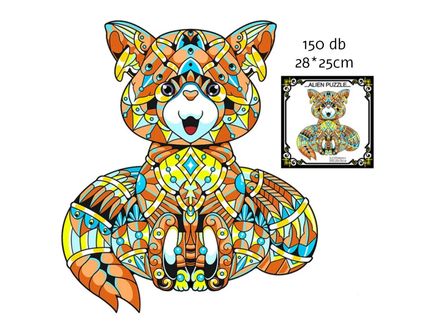Fából készült 3D puzzle - Róka