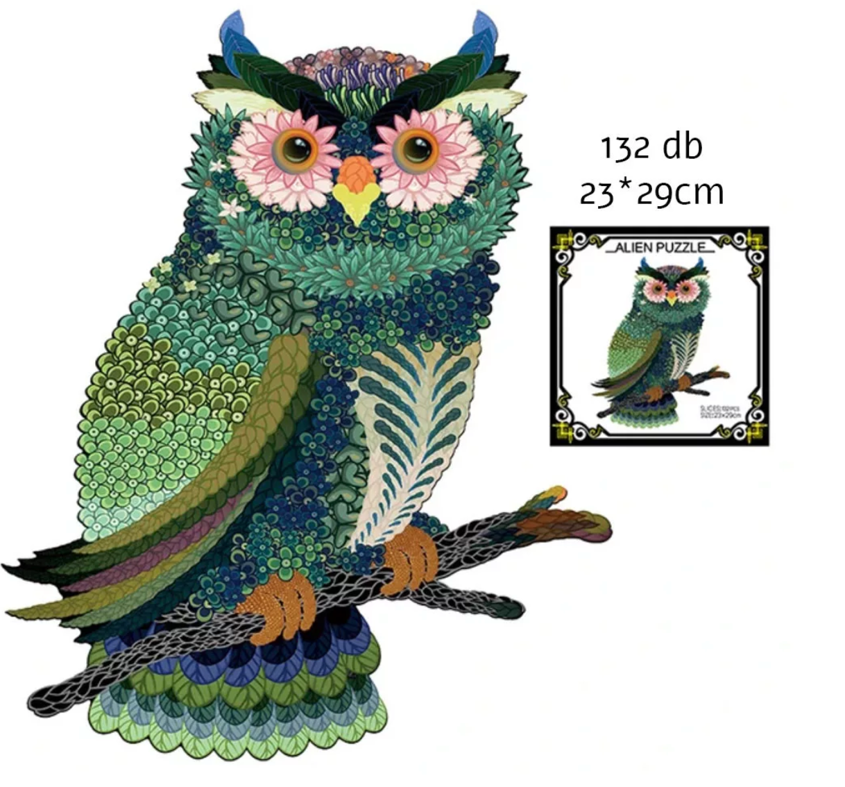 Fából készült 3D puzzle- Bagoly