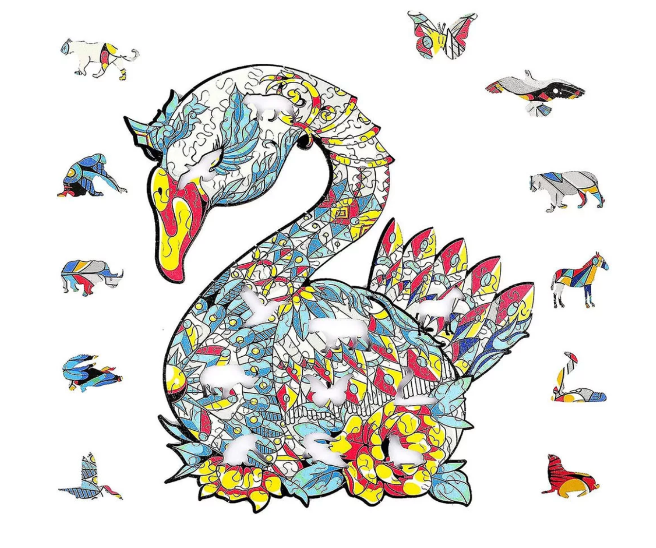 Fából készült Hattyú 3D puzzle
