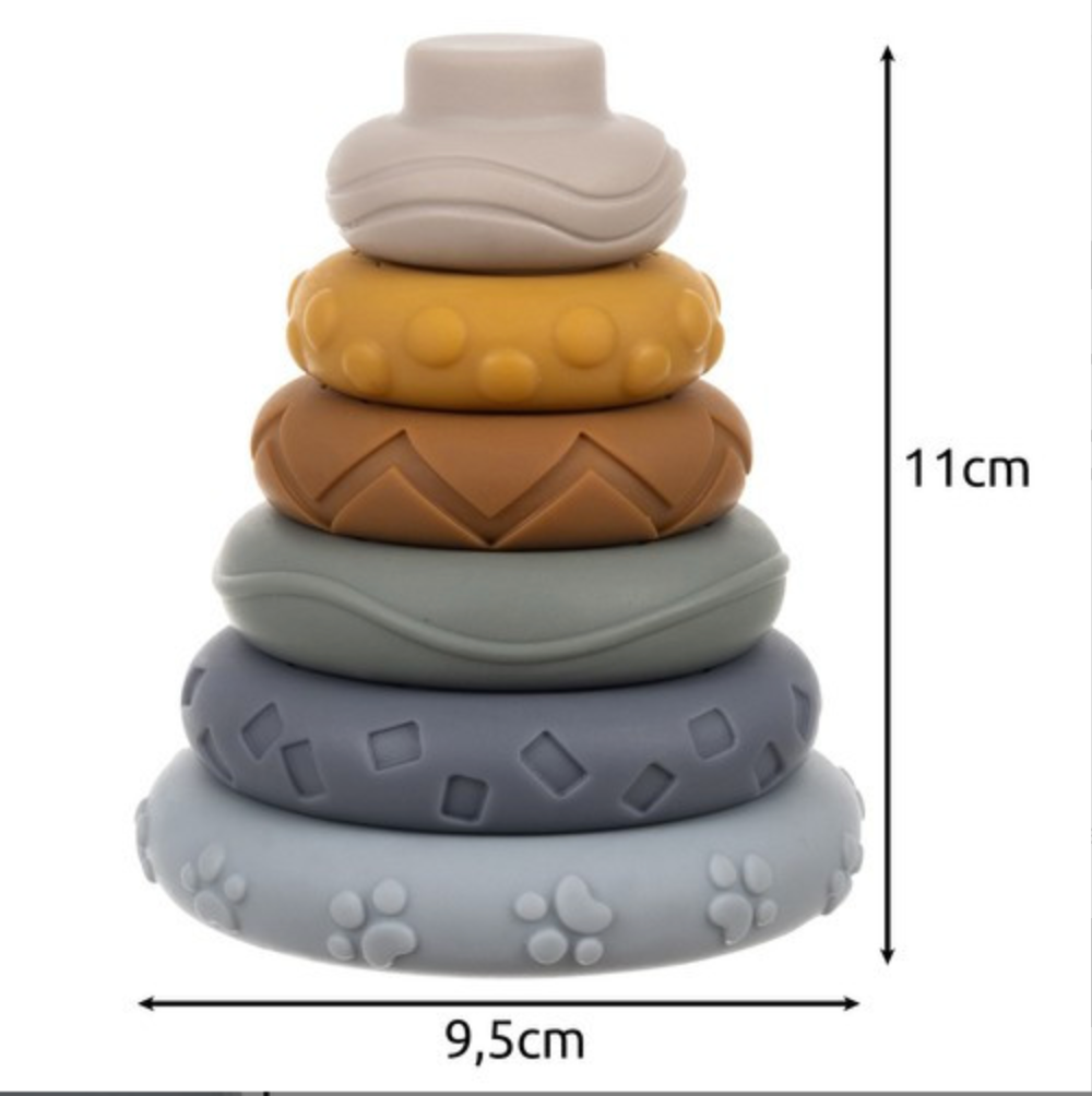 Koala maci formájú puha szenzoros kockák és torony baba jaték