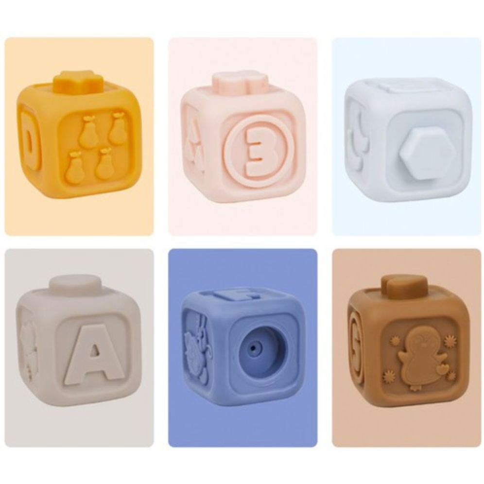 Koala maci formájú puha szenzoros kockák és torony baba jaték