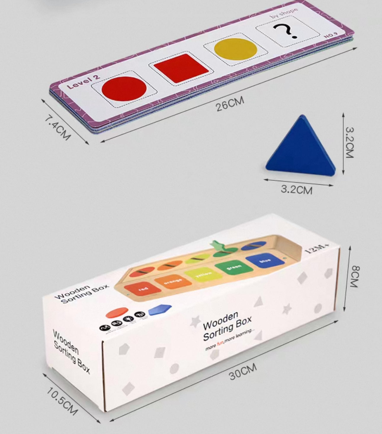 Montessori fából készült geometria társasjáték