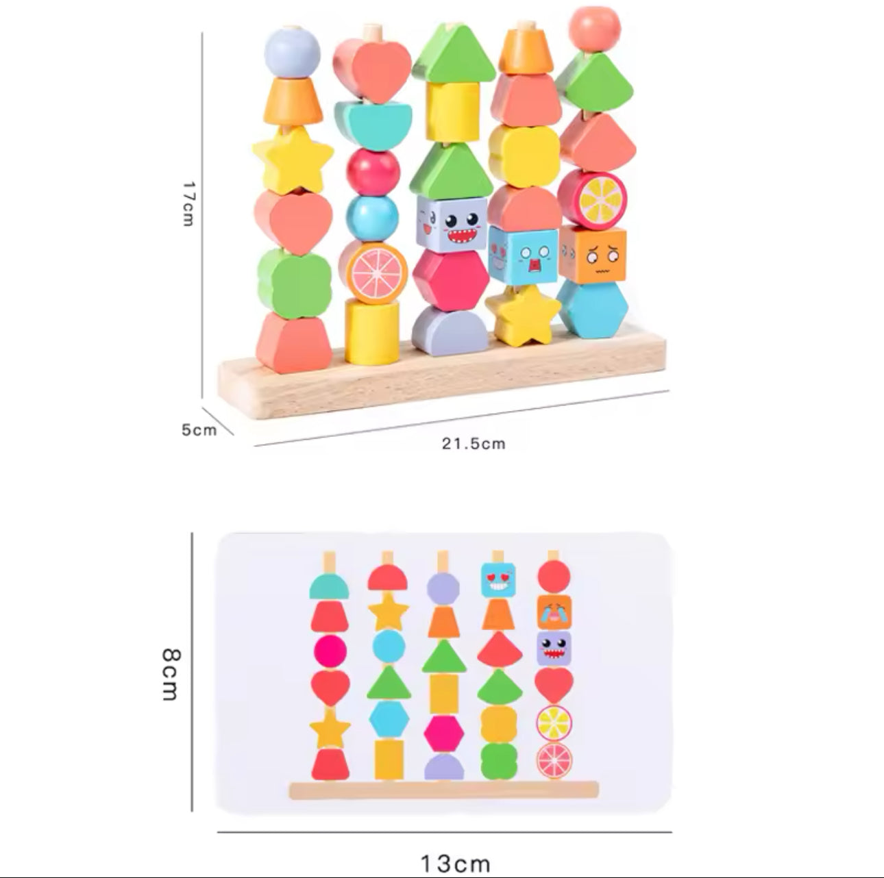 Montessori fa fűzős és rakosgató szett