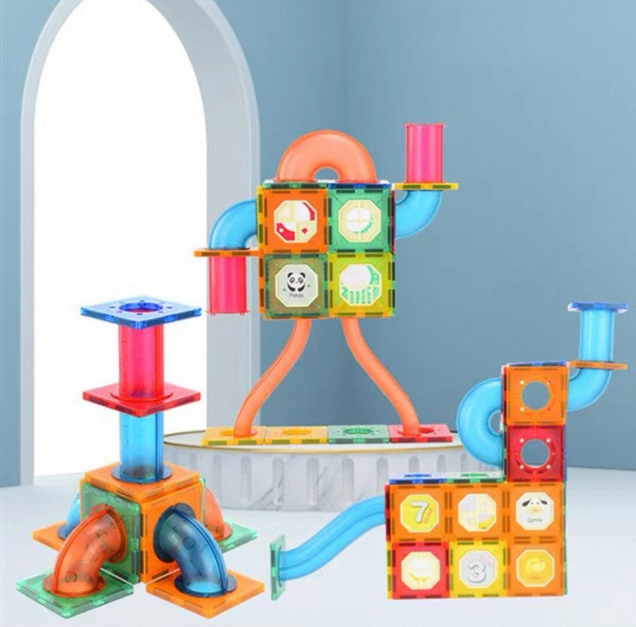 Magnetic tiles mágneses golyó palya 118db
