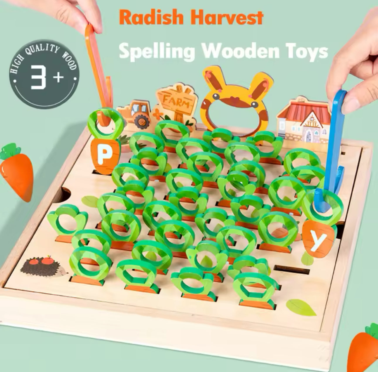 Montessori nyuszi és répái oktató játék