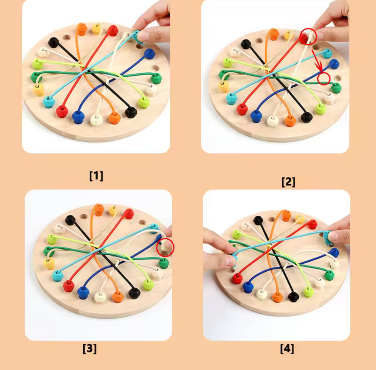 Montessori a kötözős logikai játék