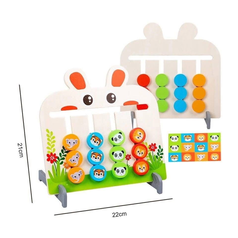 Nyuszi logikai fa játék