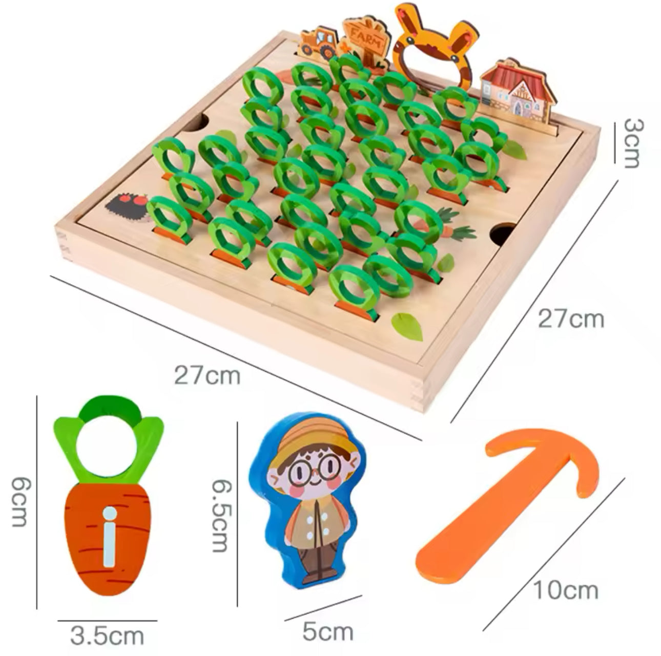 Montessori nyuszi és répái oktató játék