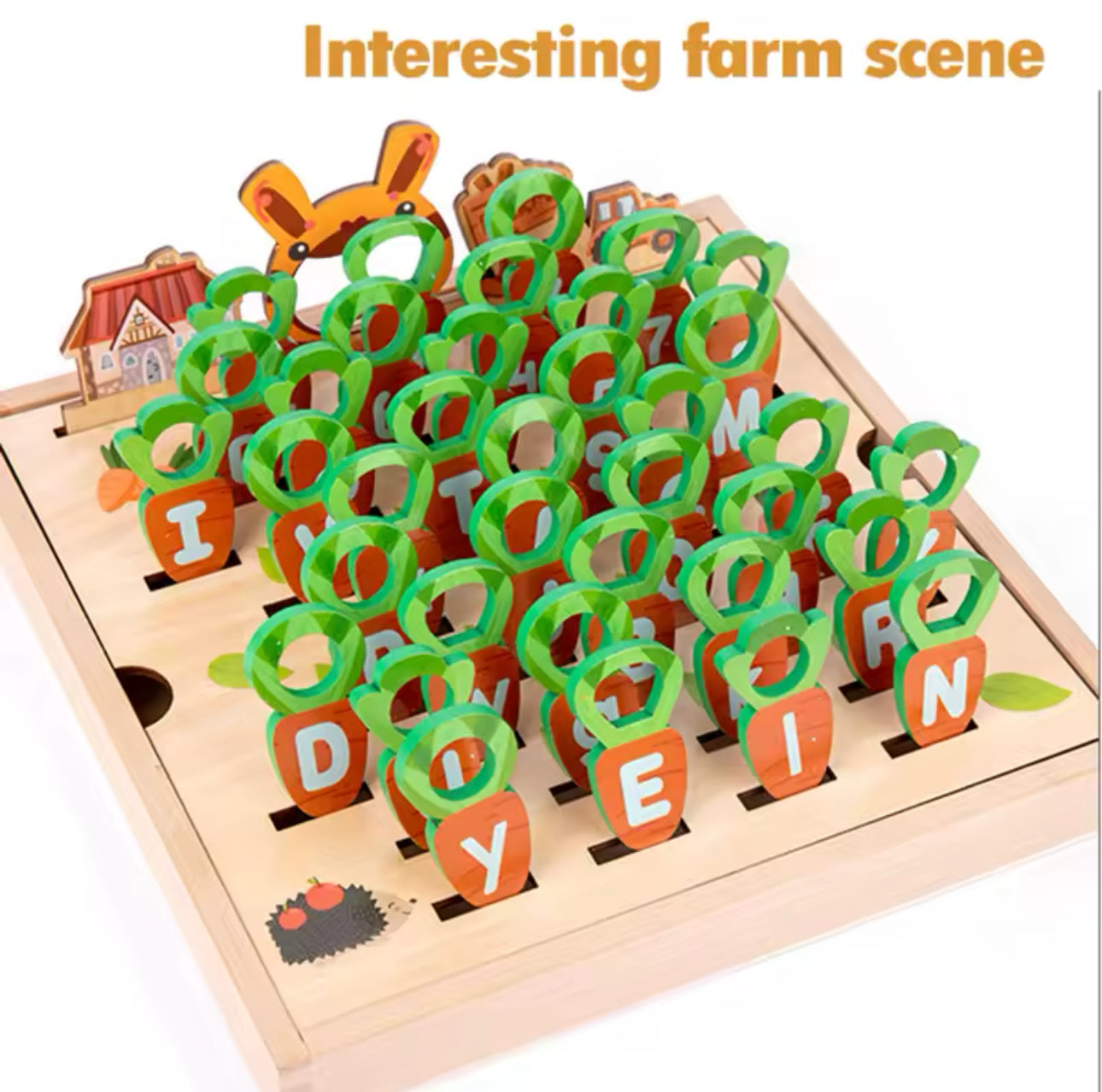 Montessori nyuszi és répái oktató játék