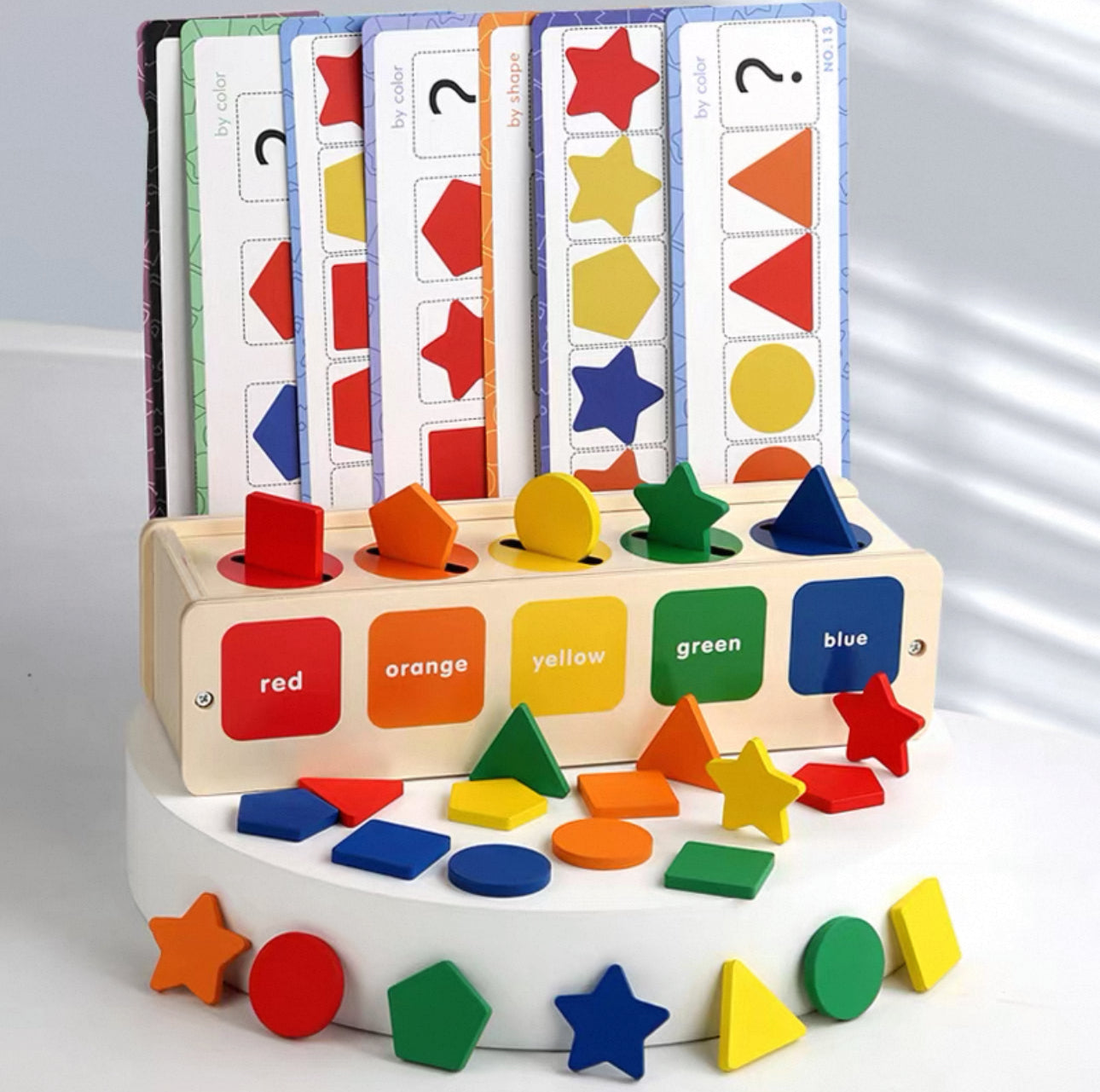 Montessori fából készült geometria társasjáték