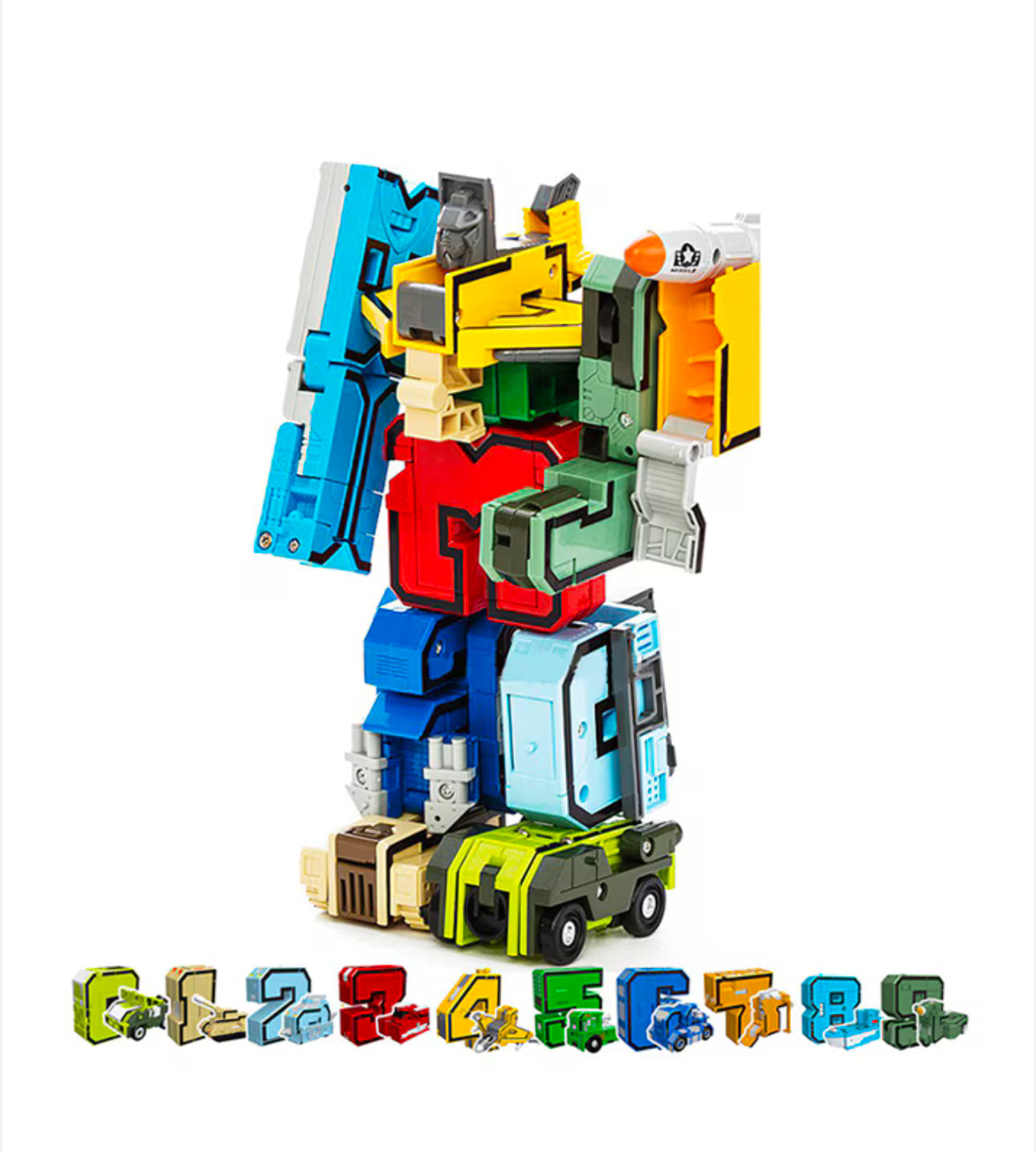 Pocket Morphers Számok 0–9 Robot Szett – Átalakuló Szám Játékok (XinleXin)