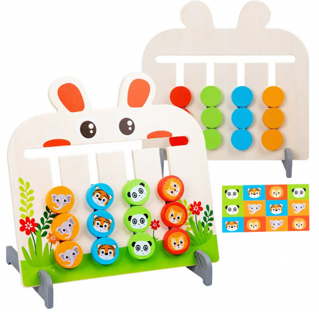 Nyuszi logikai fa játék