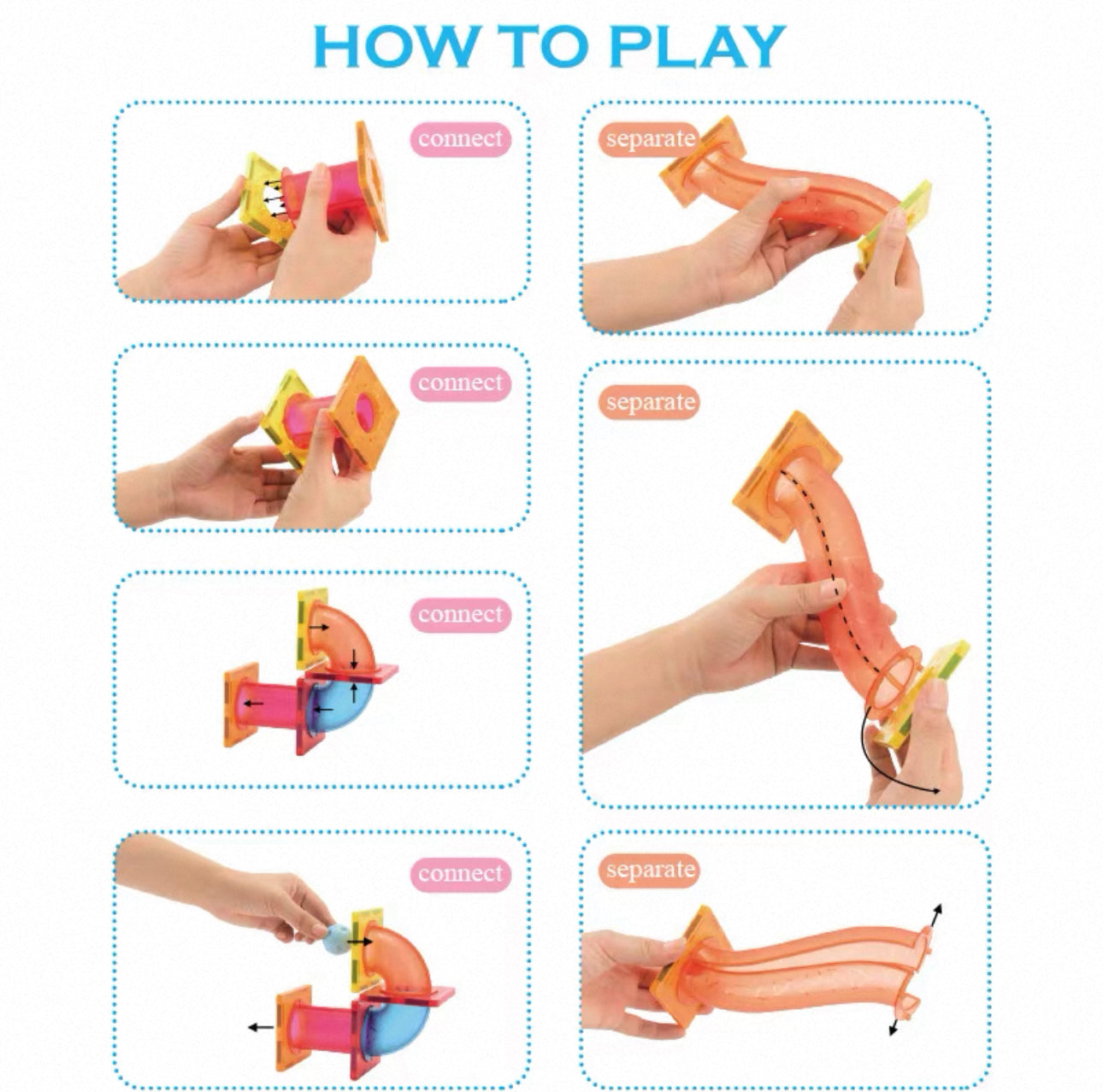 Magnetic tiles mágneses golyó palya 118db