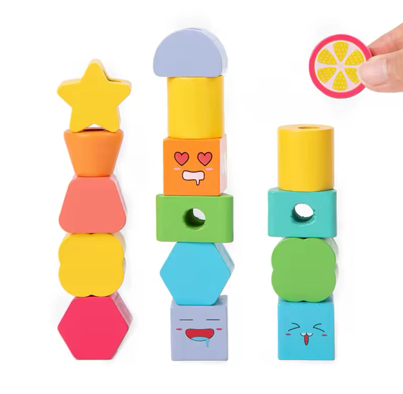 Montessori fa fűzős és rakosgató szett