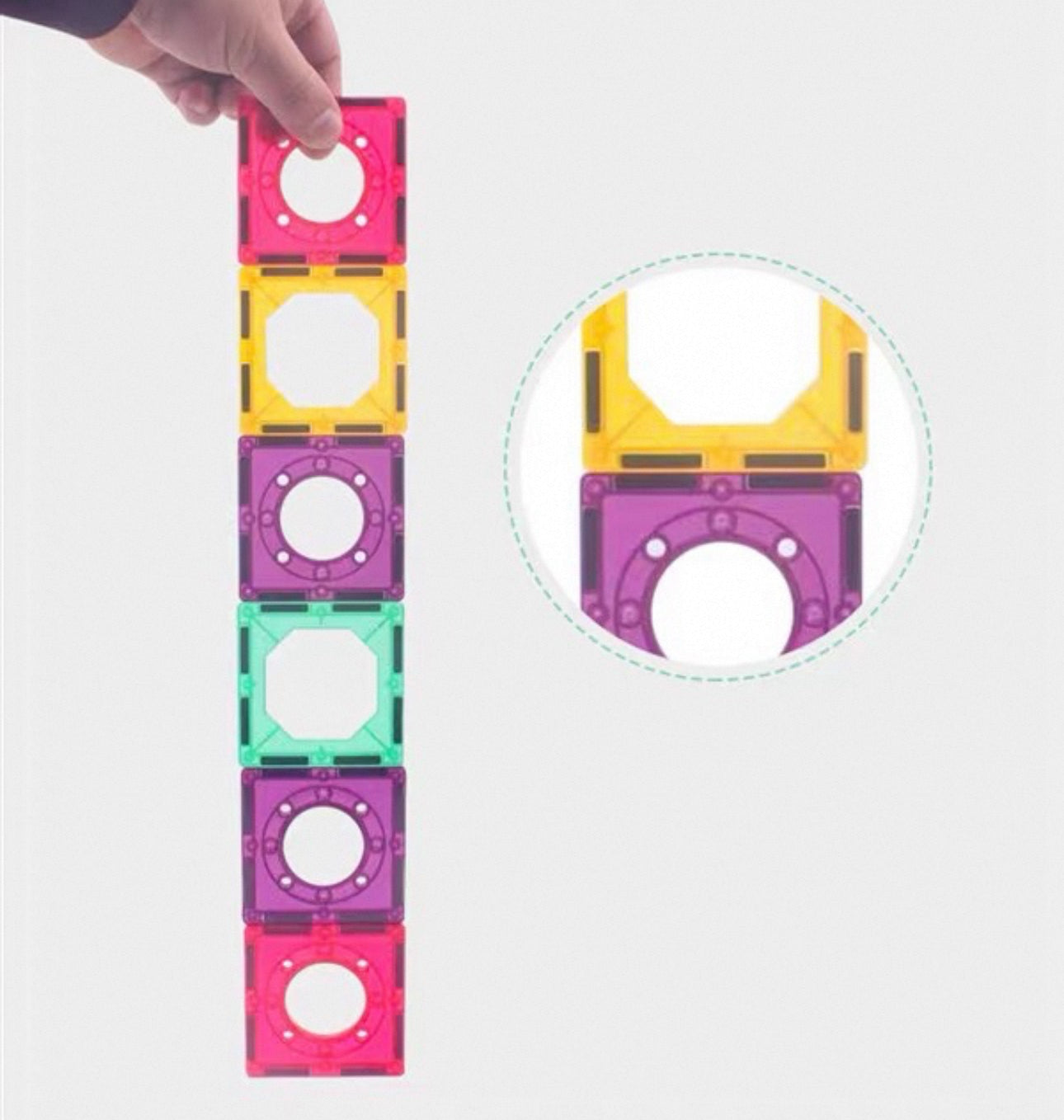 Magnetic tiles mágneses golyó palya 118db