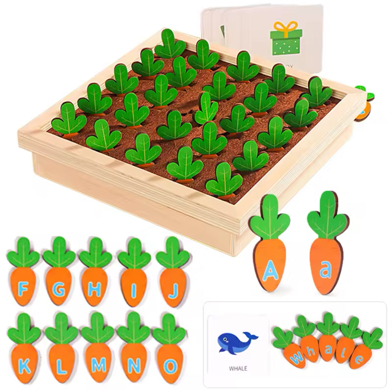 Montessori nyuszi és répái oktató játék