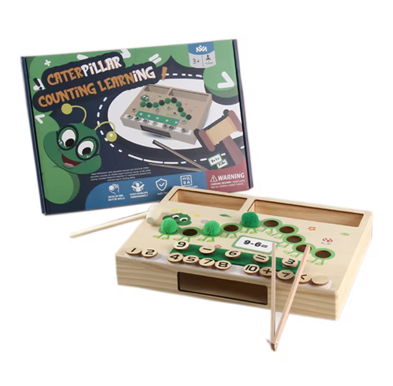 Montessori fából készült matematikai társasjáték