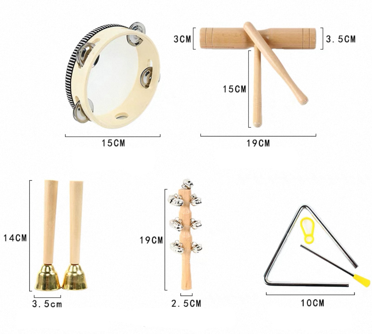 Montessori Gyermek Hangszerkészlet – 5 db