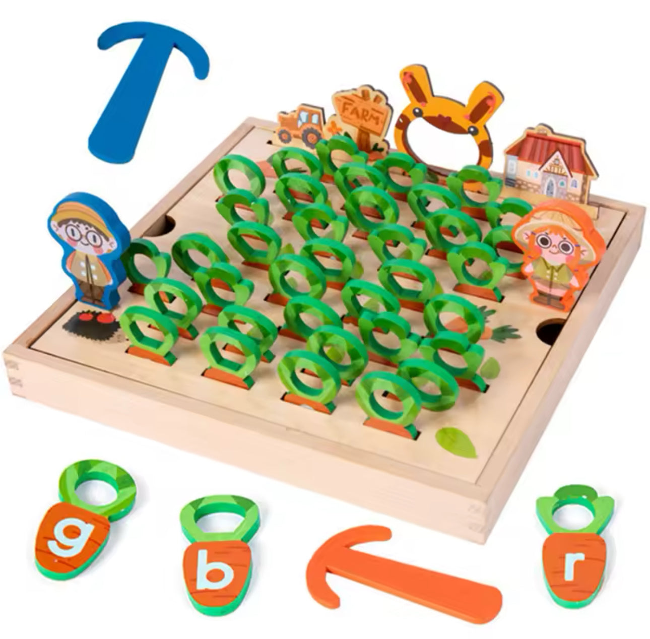 Montessori nyuszi és répái oktató játék