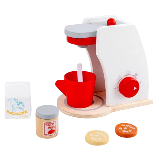 Fa kávéfőző játékkészlet gyerekeknek