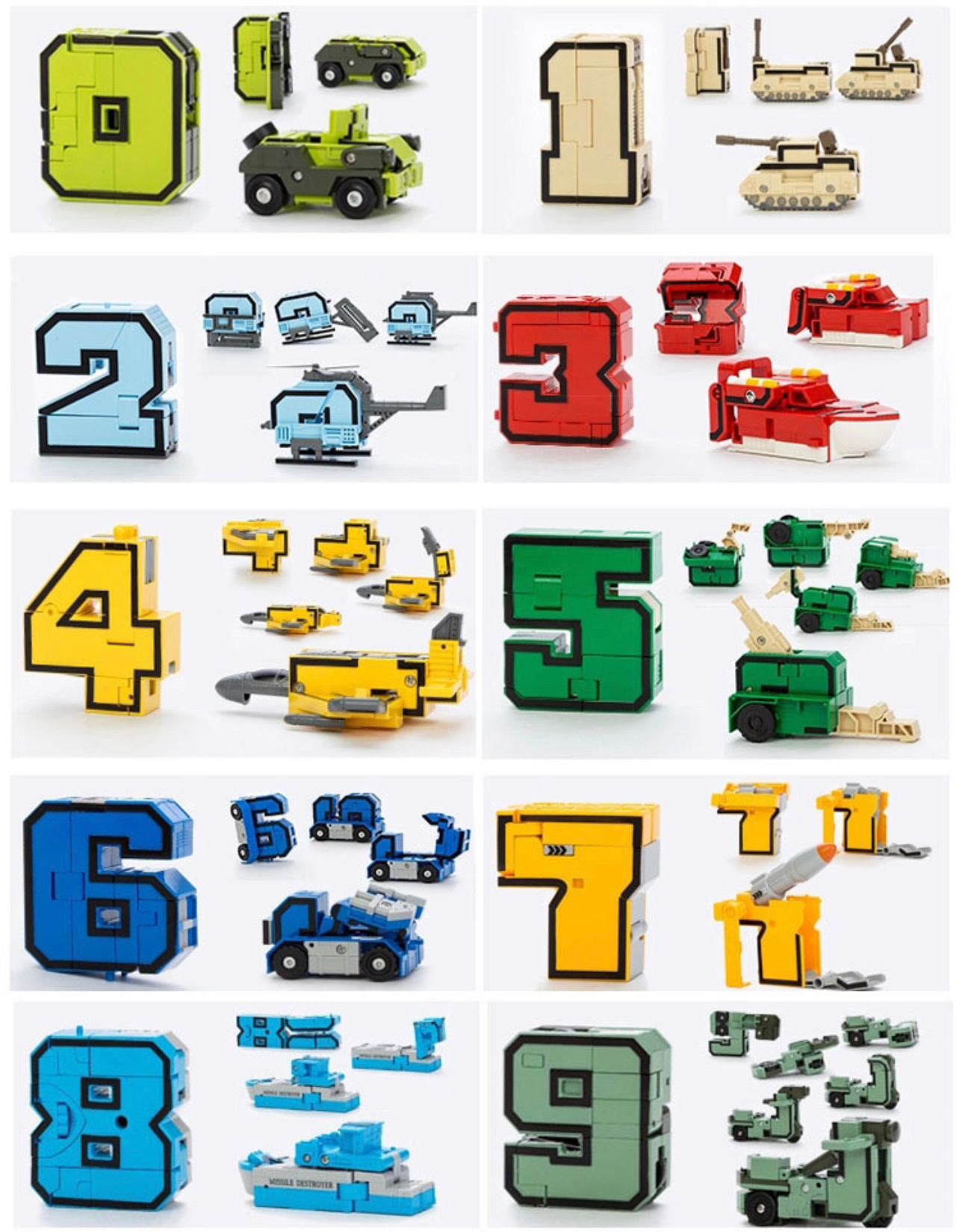 Pocket Morphers számok 0–9 – gyűjthető átalakuló robot játékok