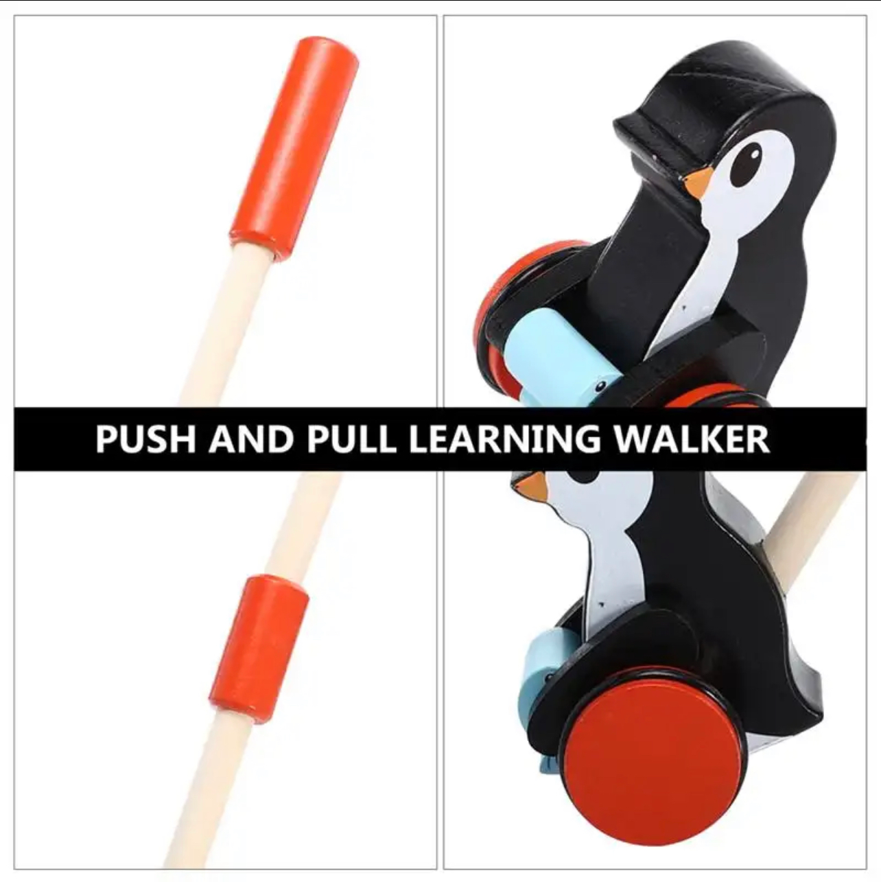 Pull&Push húzó-toló baba fa játék