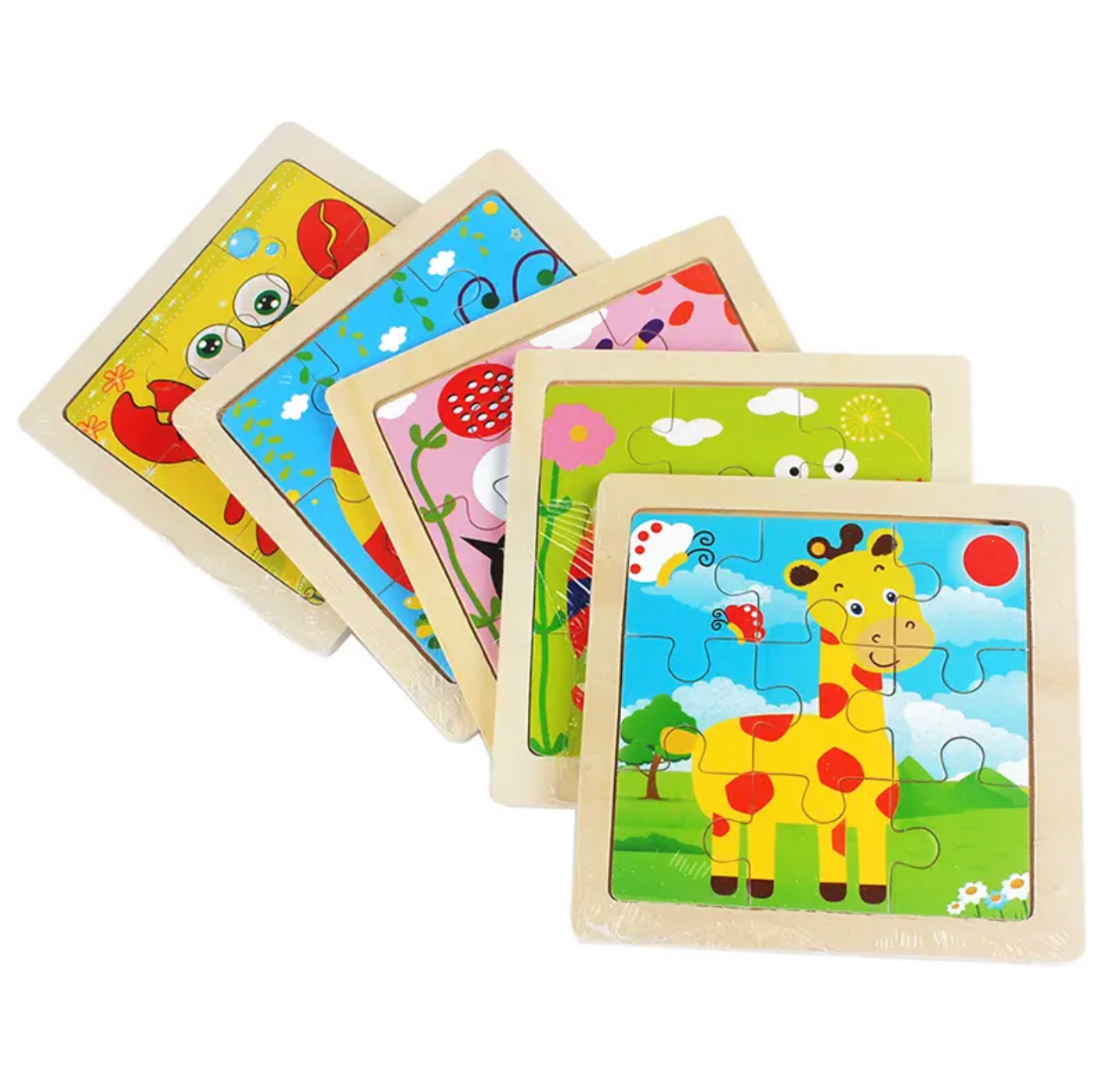 Fából készült kirakós puzzle 11cm x11cm
