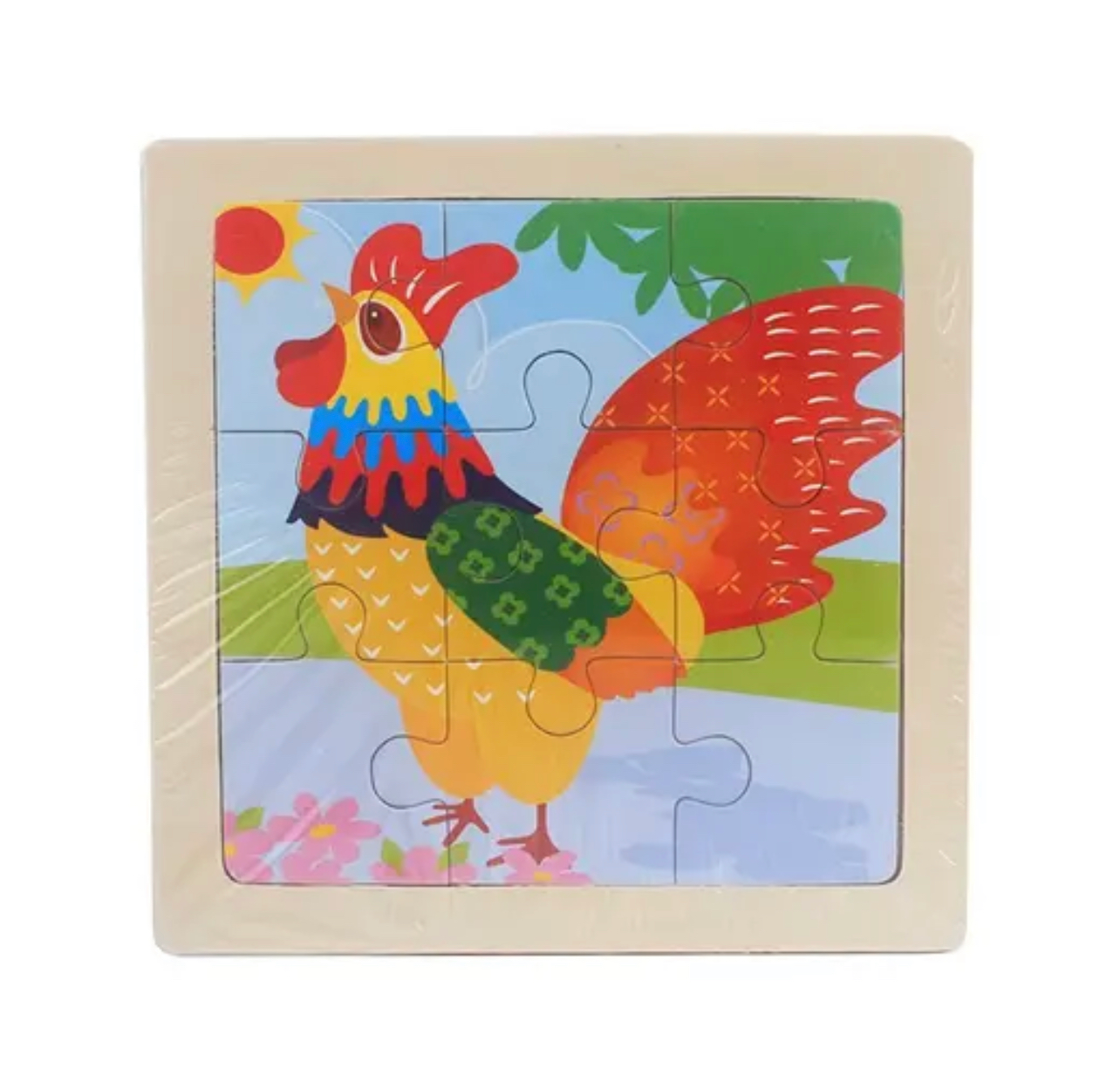 Fából készült kirakós puzzle 11cm x11cm