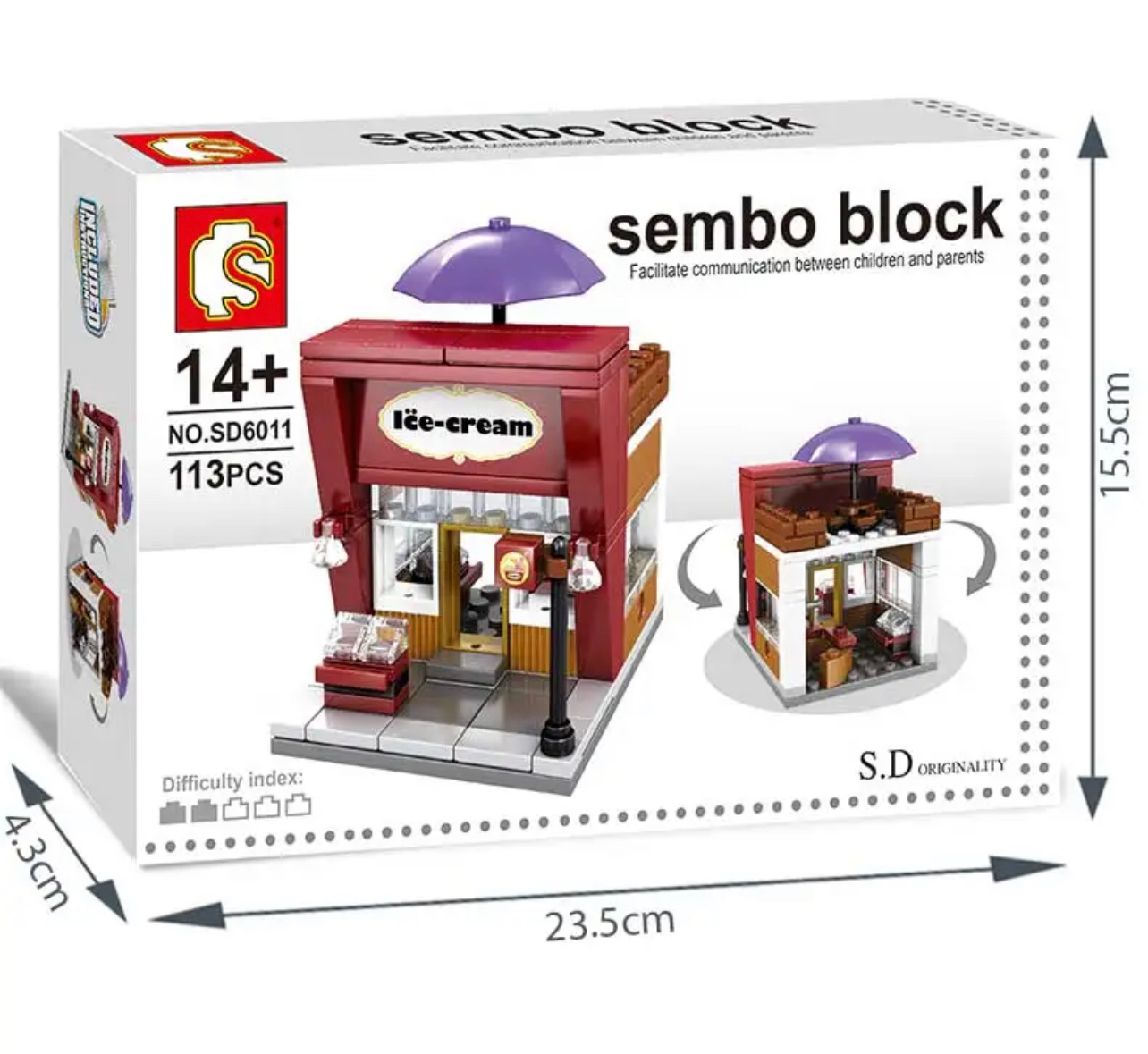 Sembo block mini varos építő játék