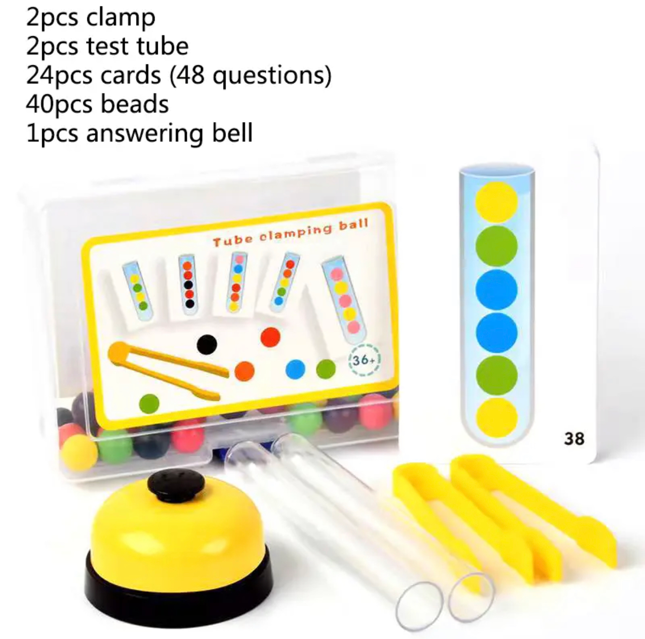 Oktatási színes montessori golyók csengővel