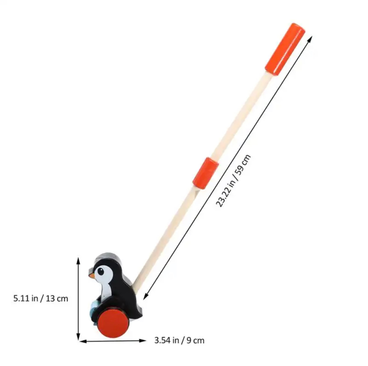 Pull&Push húzó-toló baba fa játék