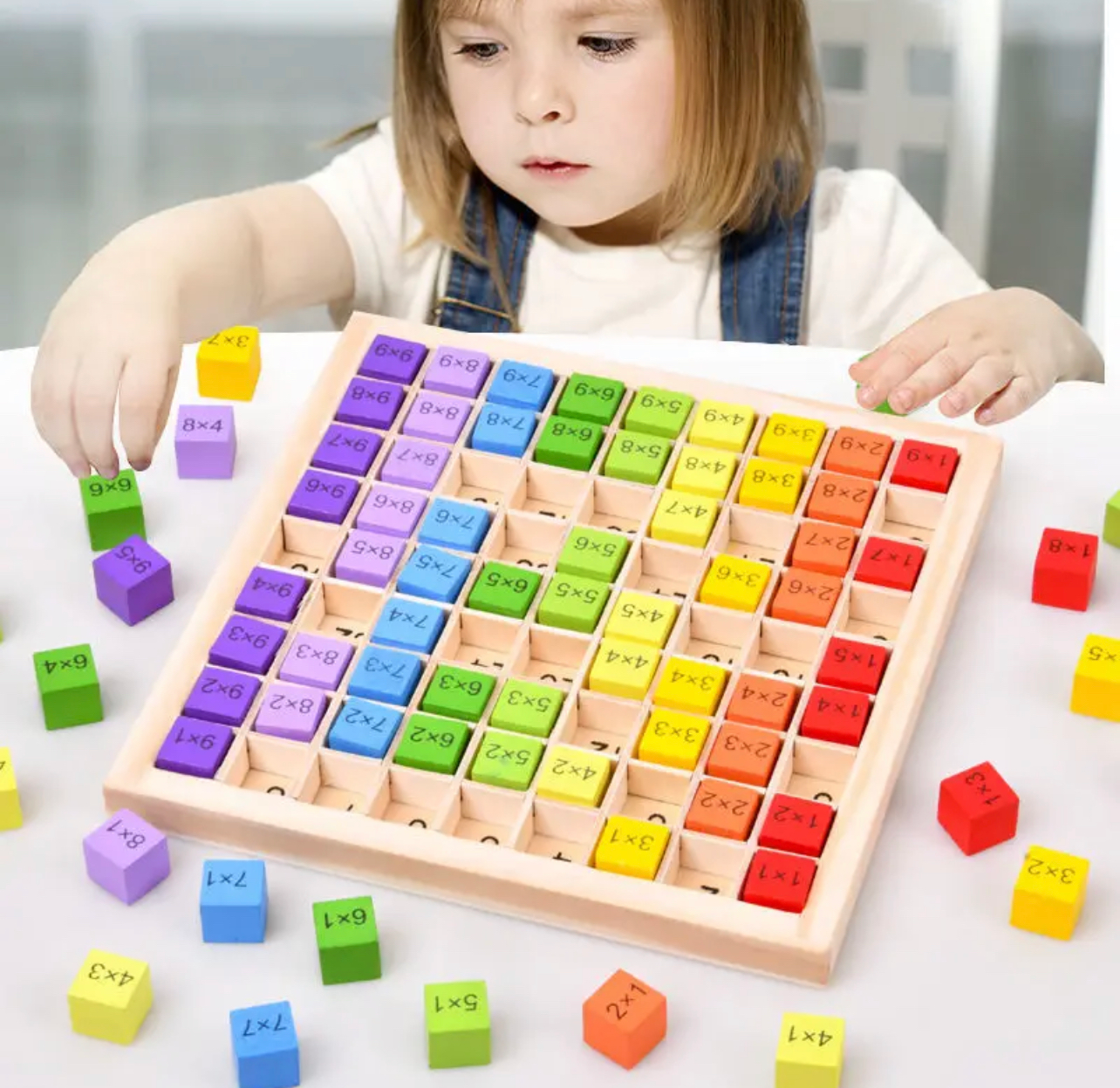 Fából készült matematikai szorzás tábla