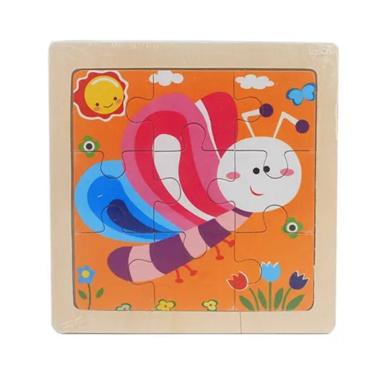 Fából készült kirakós puzzle 11cm x11cm