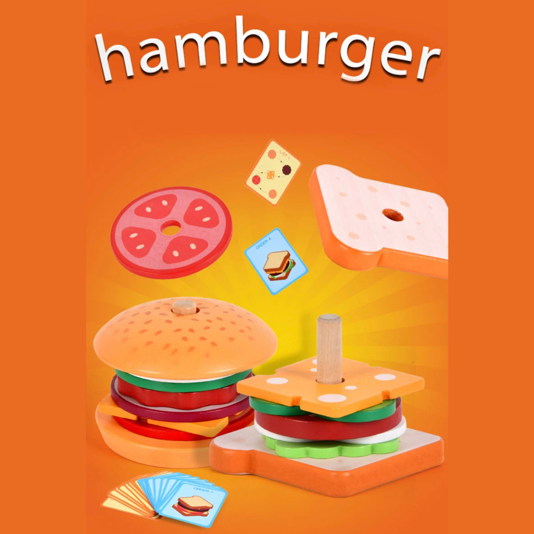 Fa szendvics / fa hamburger társasjáték