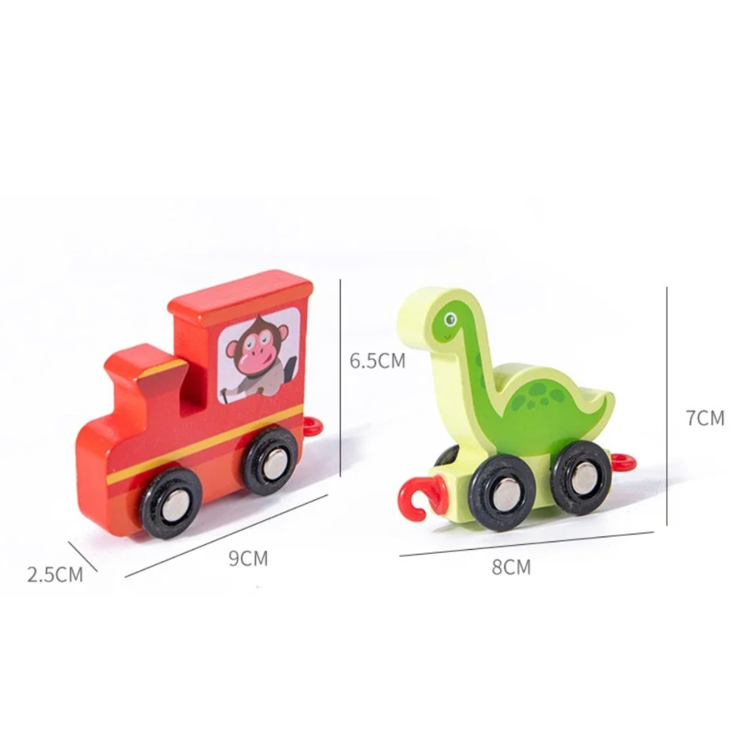 Dinoszaurusz fa vonat számokkal