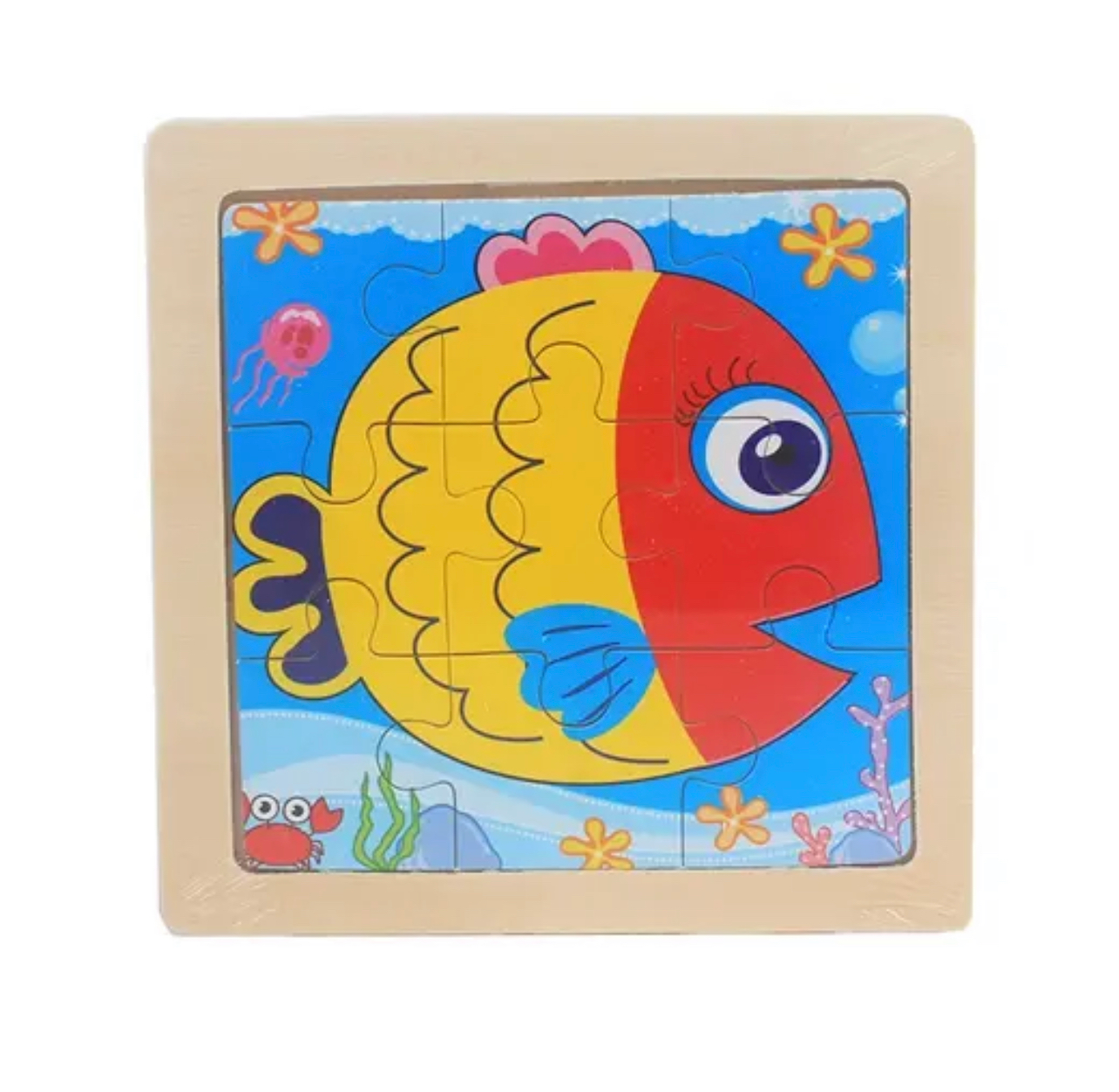Fából készült kirakós puzzle 11cm x11cm