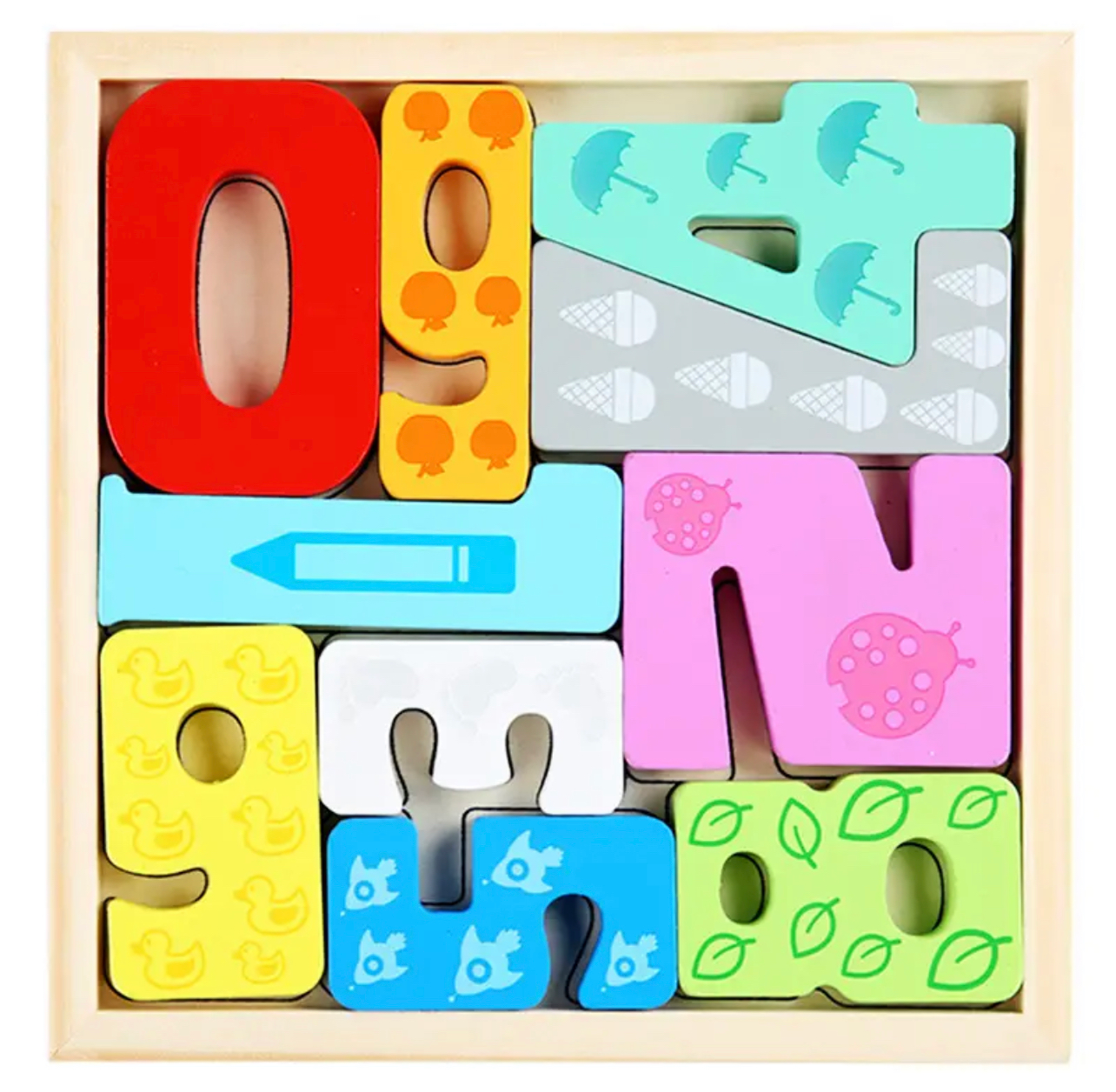 Fából készült kirakós játék (16.6 cmx 16.6cm)