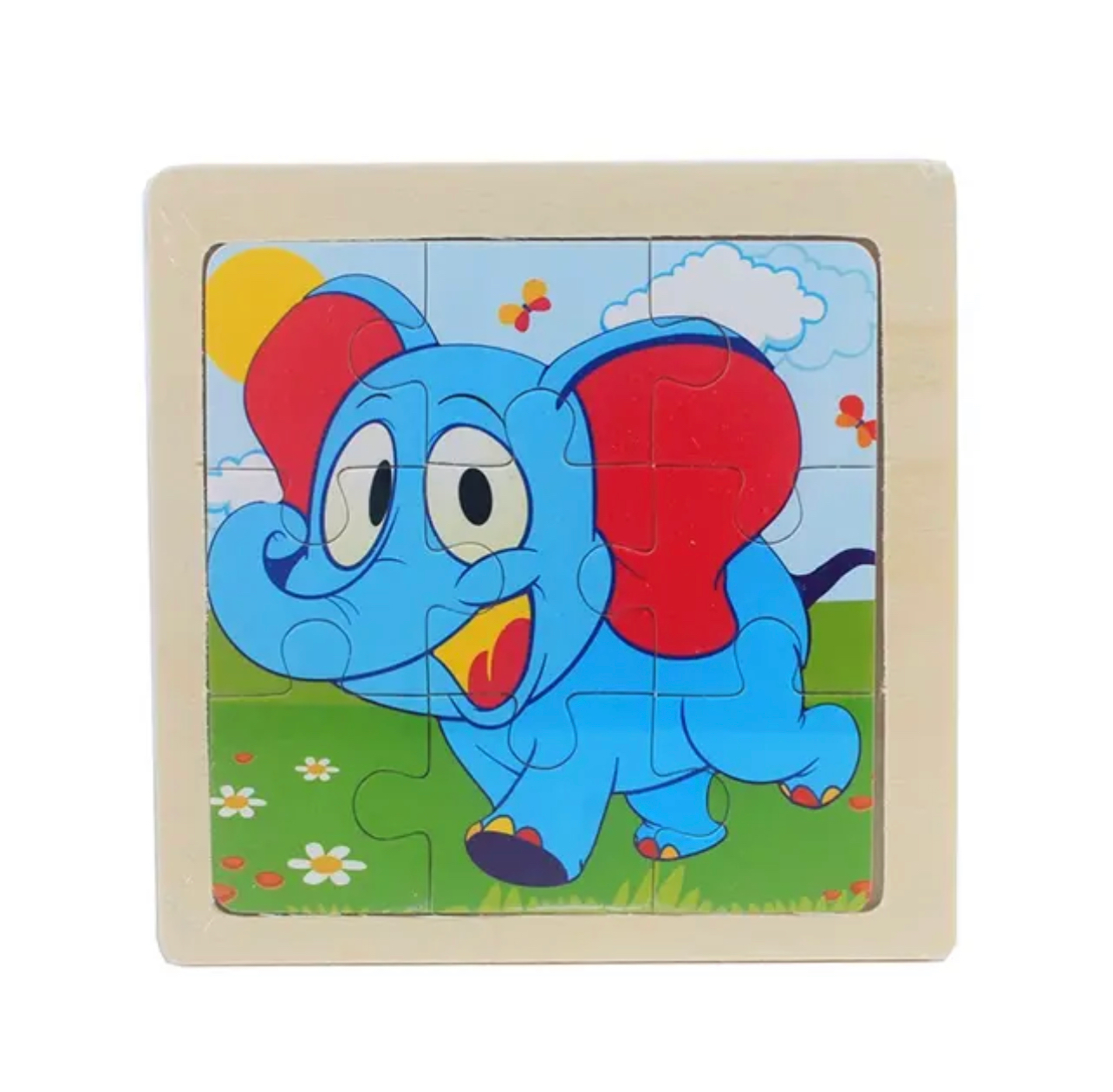 Fából készült kirakós puzzle 11cm x11cm