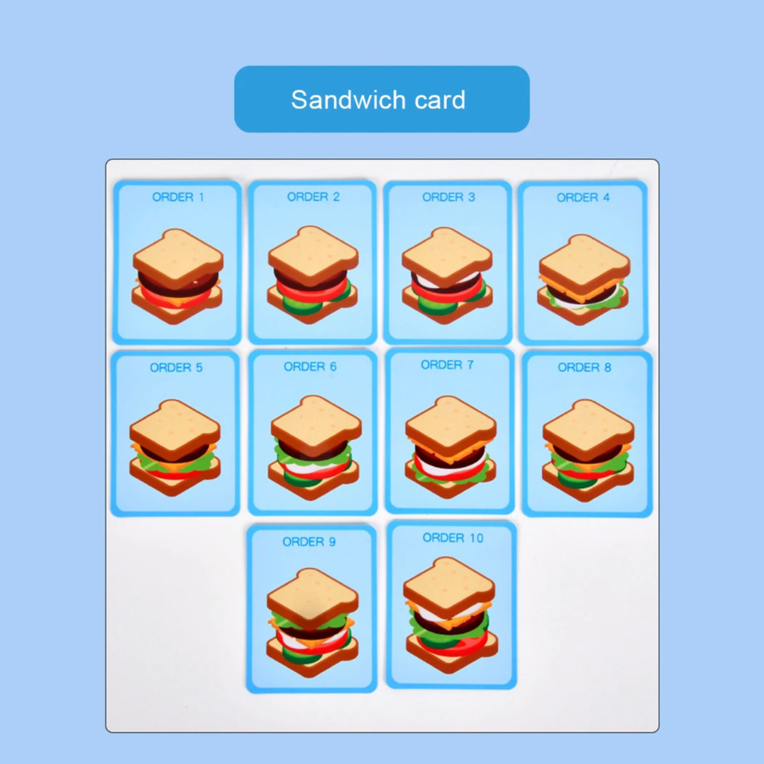 Fa szendvics / fa hamburger társasjáték