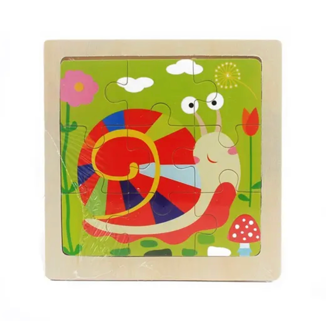 Fából készült kirakós puzzle 11cm x11cm