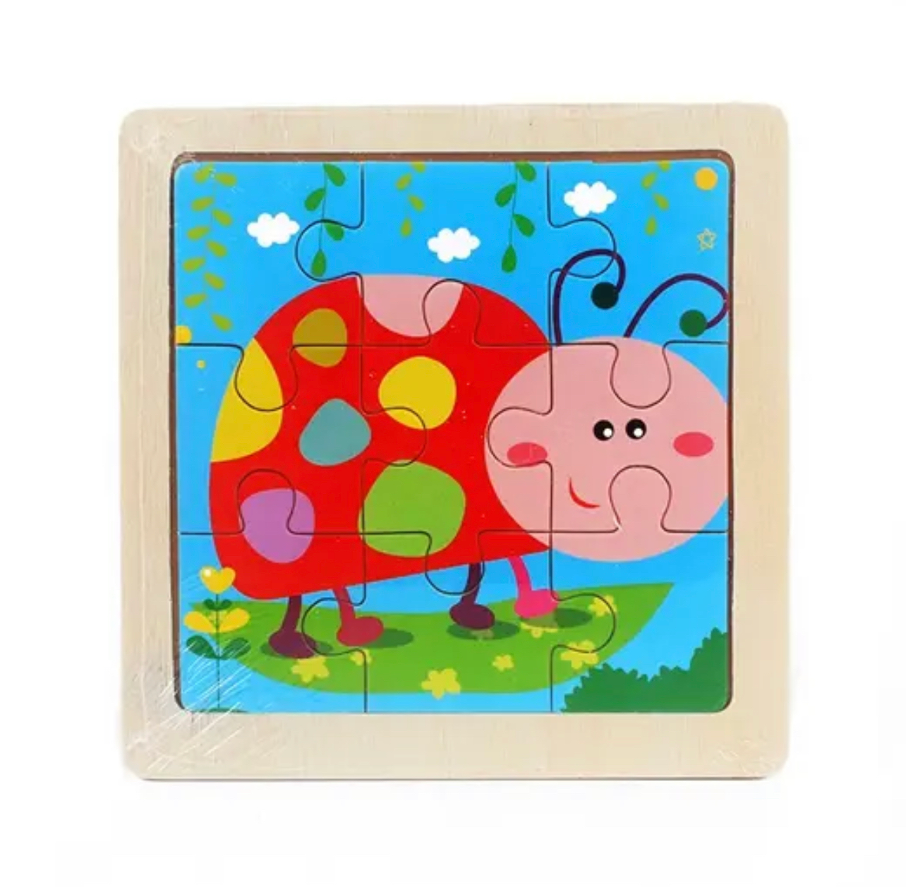 Fából készült kirakós puzzle 11cm x11cm