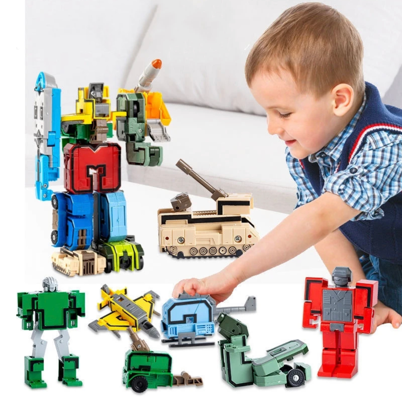 Pocket Morphers Számok 0–9 – Átalakuló Robot Készlet (Xinlexin)